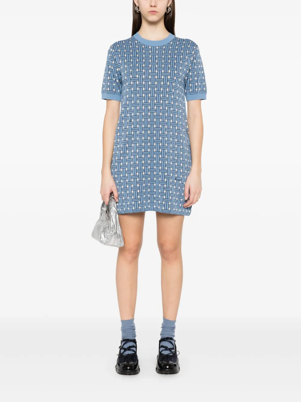 Kenzo Kenzo geweven mini-jurk - Blauw