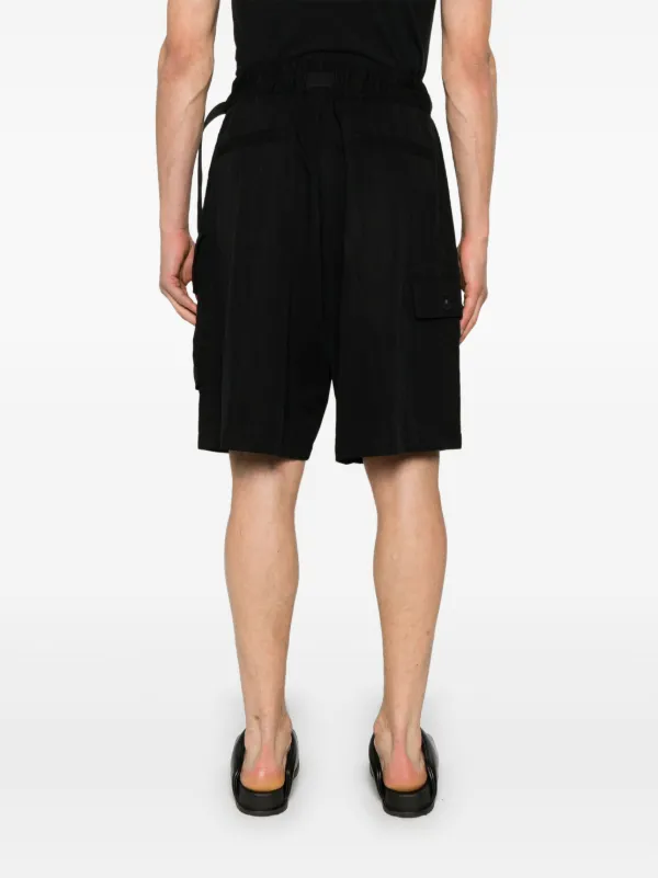 Y-3 Twill Cargo Shorts Black FARFETCH IN