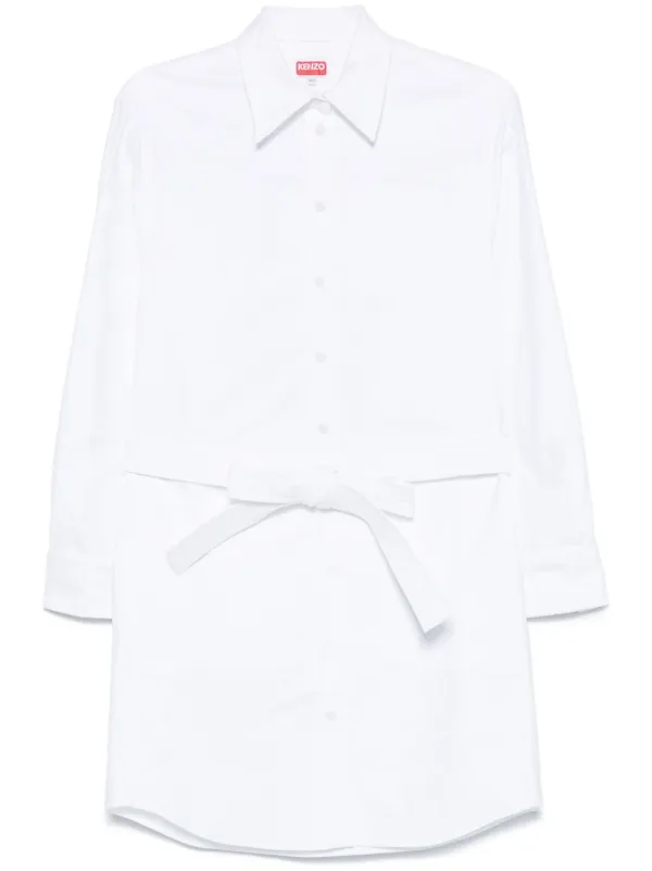 kenzo dress shirt KENZO Weave Oversized Shirt White