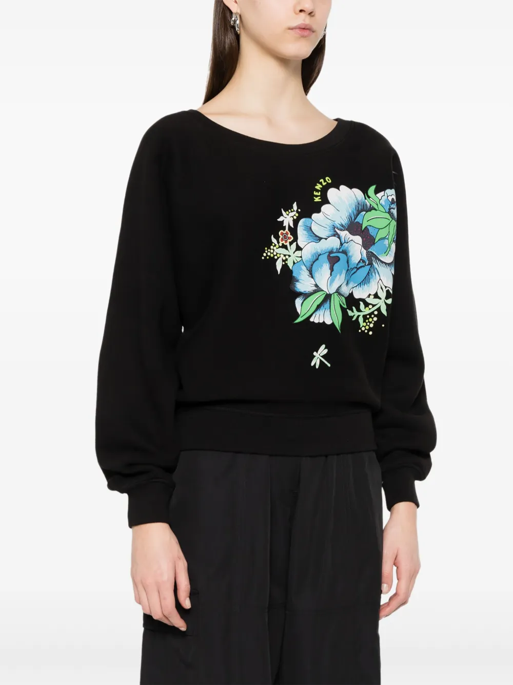 Kenzo Sweater met print Zwart