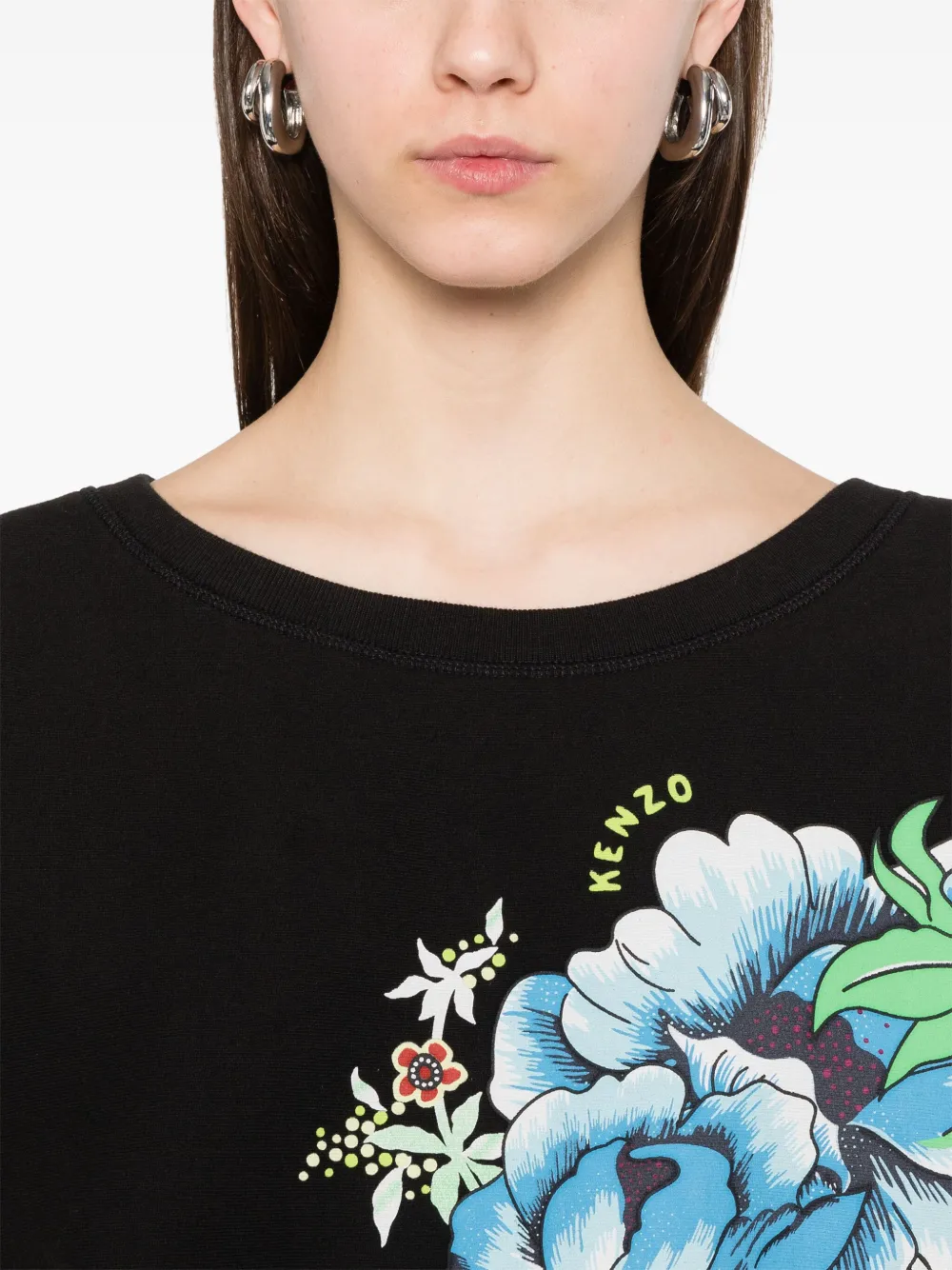Kenzo Sweater met print Zwart
