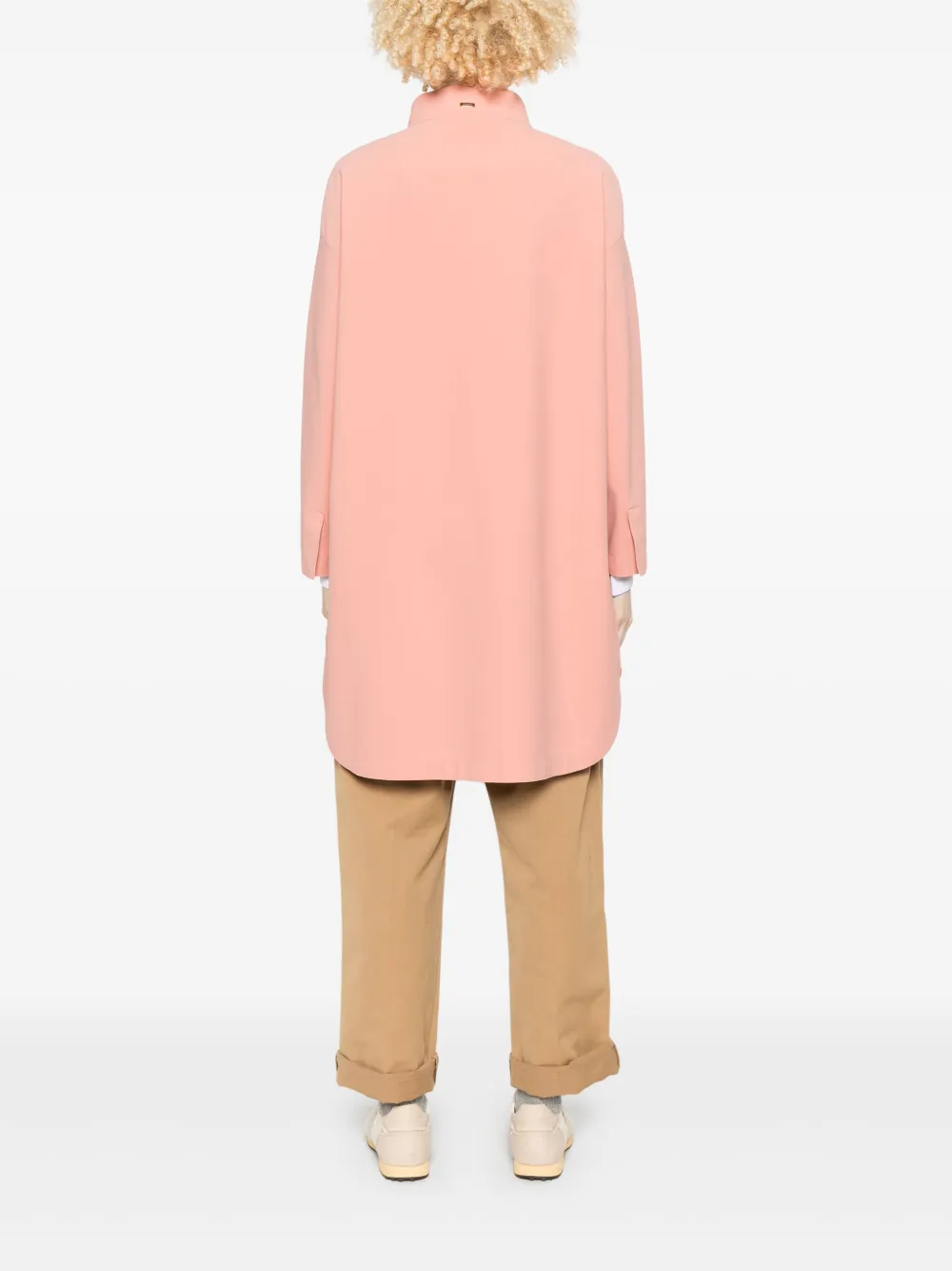 Herno Jas met enkele rij knopen Roze
