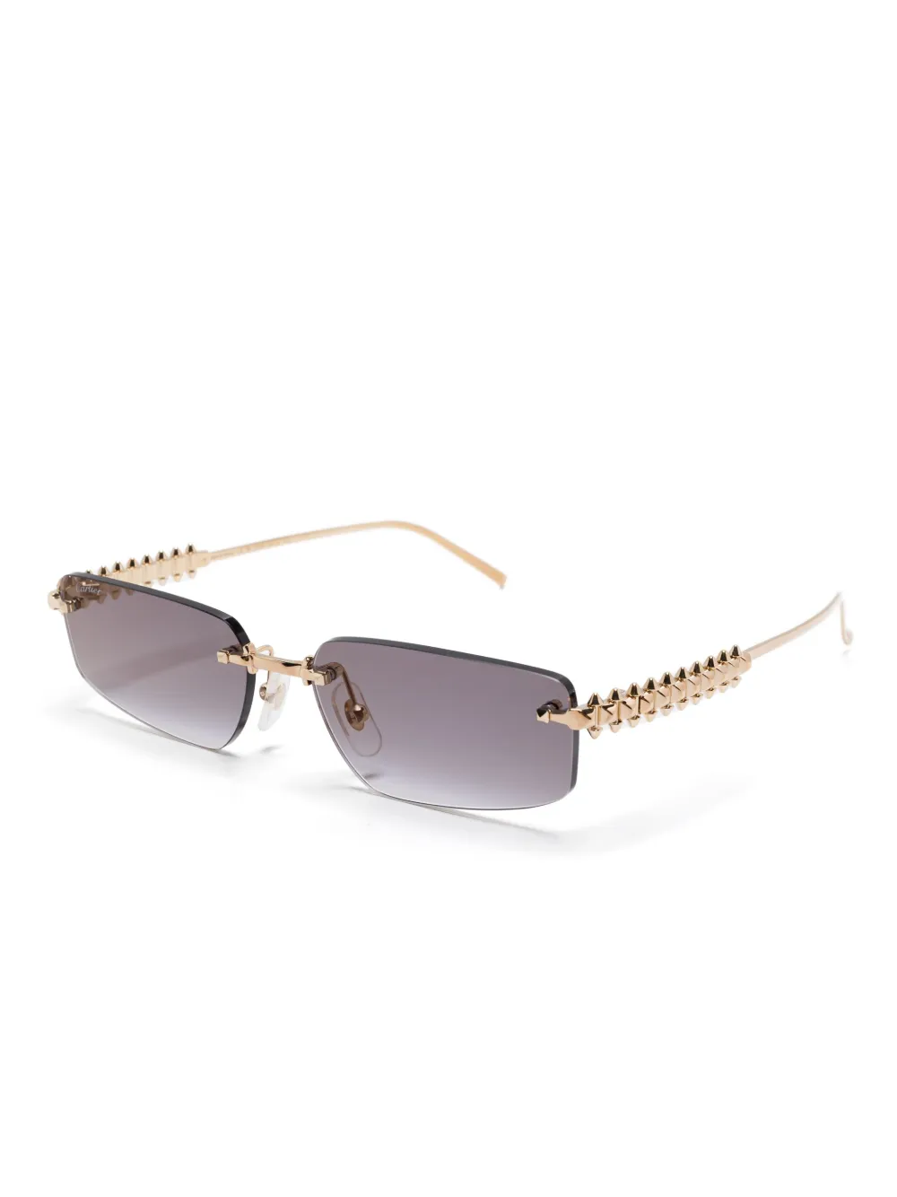 Cartier Eyewear Zonnebril met randloos montuur - Goud