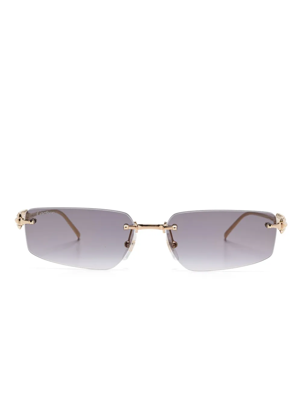 Cartier Eyewear リムレス サングラス - ゴールドトーン Cartier Eyewear リムレス サングラス - ゴールドトーン