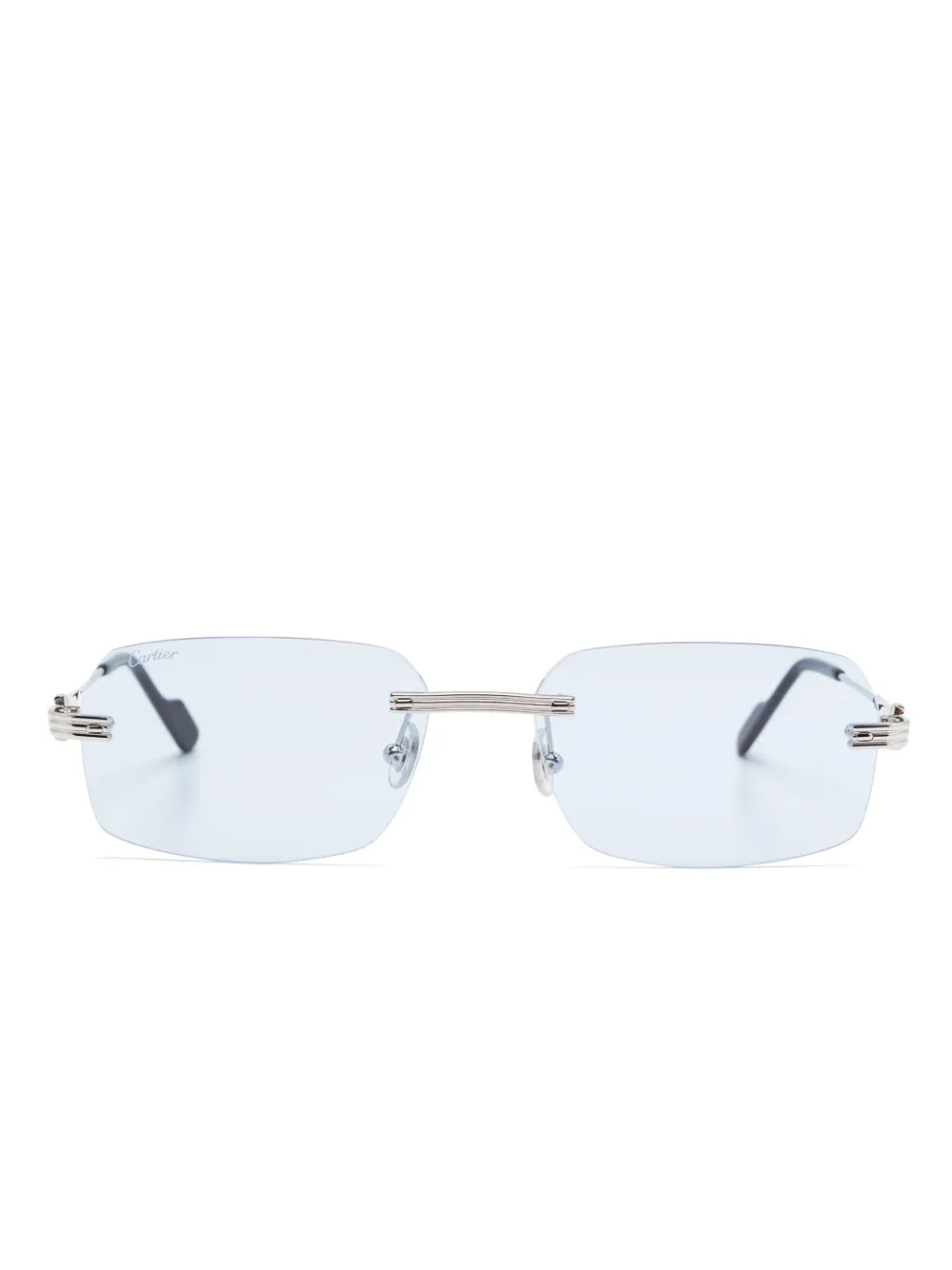 Cartier Eyewear lentes de sol con armazón rectangular | plateado | Image 1