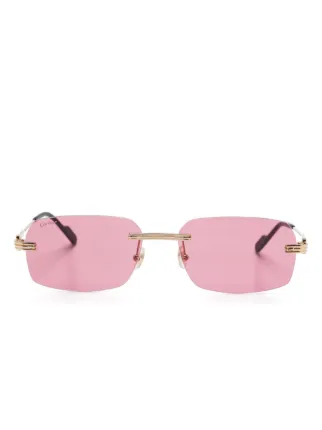 Cartier Eyewear リムレス サングラス | ゴールドトーン | FARFETCH JP