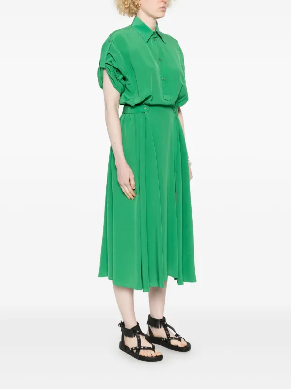 ERMANNO SCERVINO 24SS ドレス-ロング グリーン系 Ermanno Scervino シルクドレス | グリーン | FARFETCH JP