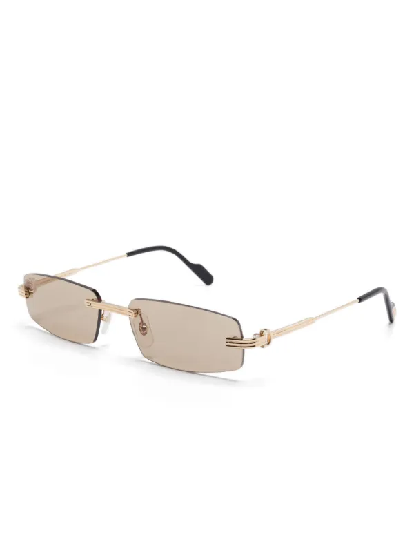 Cartier Eyewear リムレス サングラス | ゴールドトーン | FARFETCH JP