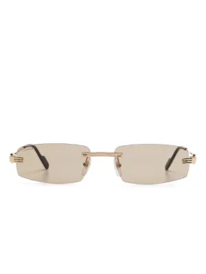 Cartier Eyewear リムレス サングラス | ゴールドトーン | FARFETCH JP