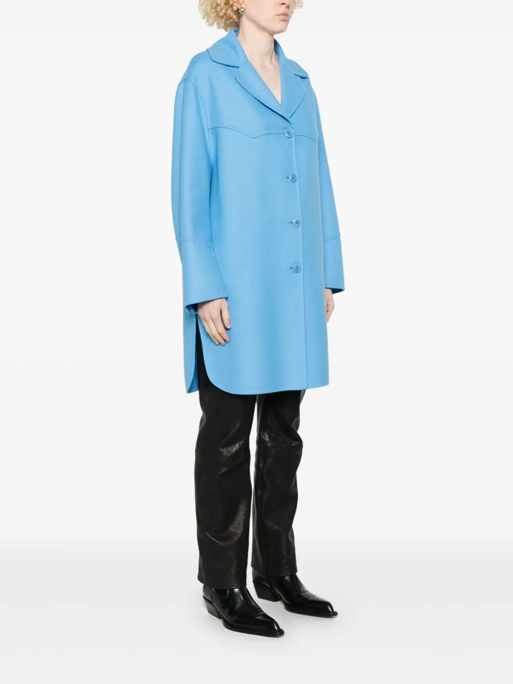 Ermanno Scervino Jas met vilten afwerking Blauw