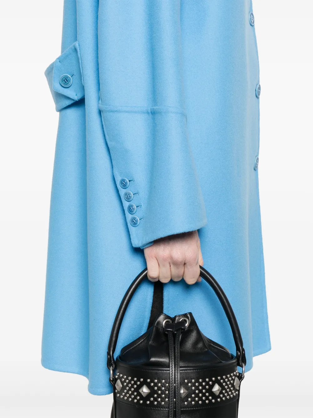 Ermanno Scervino Jas met vilten afwerking Blauw