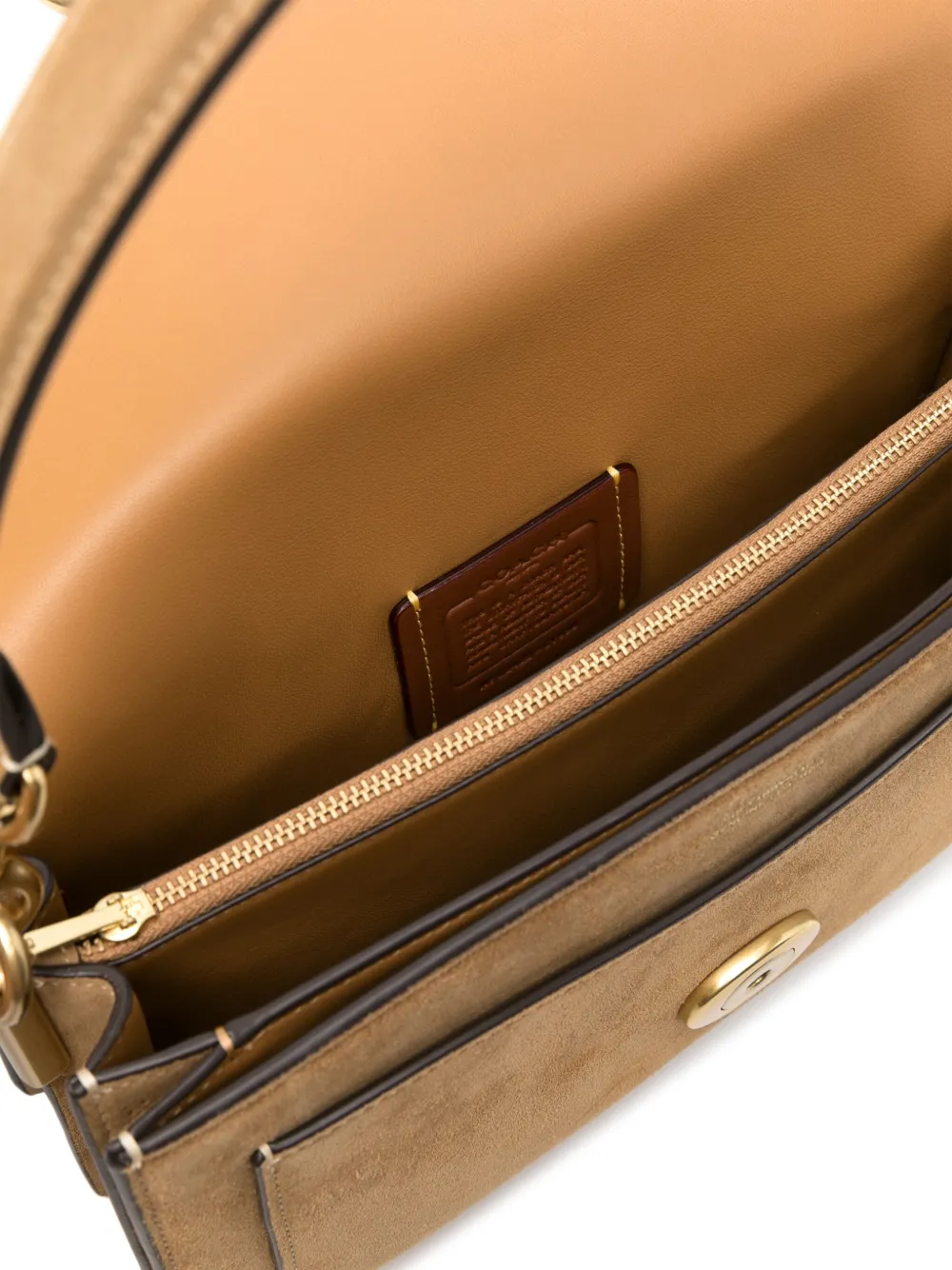 Coach Suède schoudertas Beige