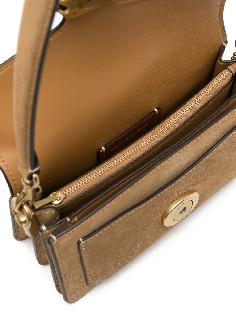 Coach Schoudertas met logoplakkaat Bruin