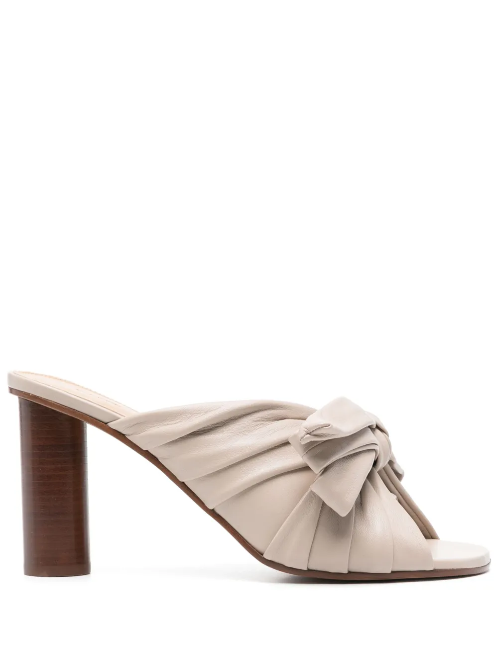 JW Anderson 95mm bow mules Beige