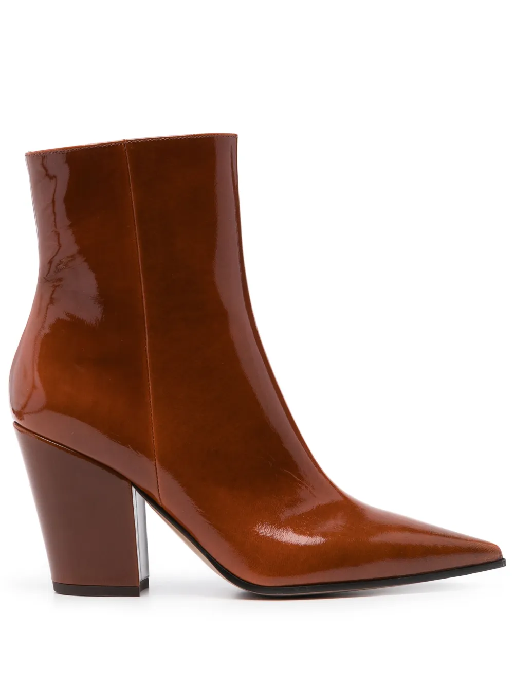 Gianvito Rossi 90mm patent ankle boots Bruin