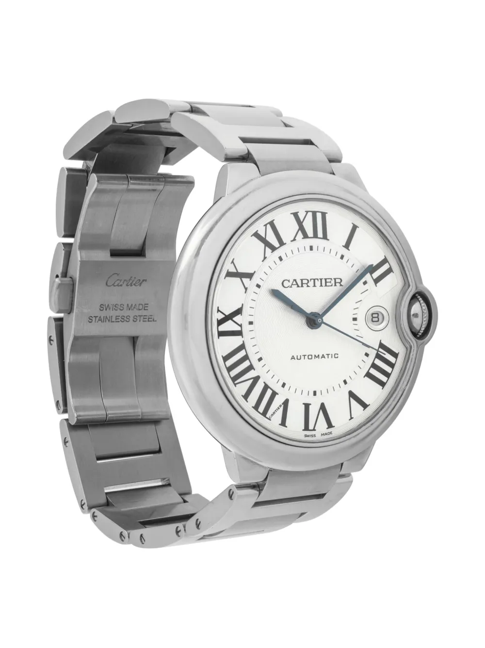 Pre-owned Cartier  Ballon Bleu 42mm In 白色