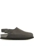 Guidi buckled suede mules - Grey