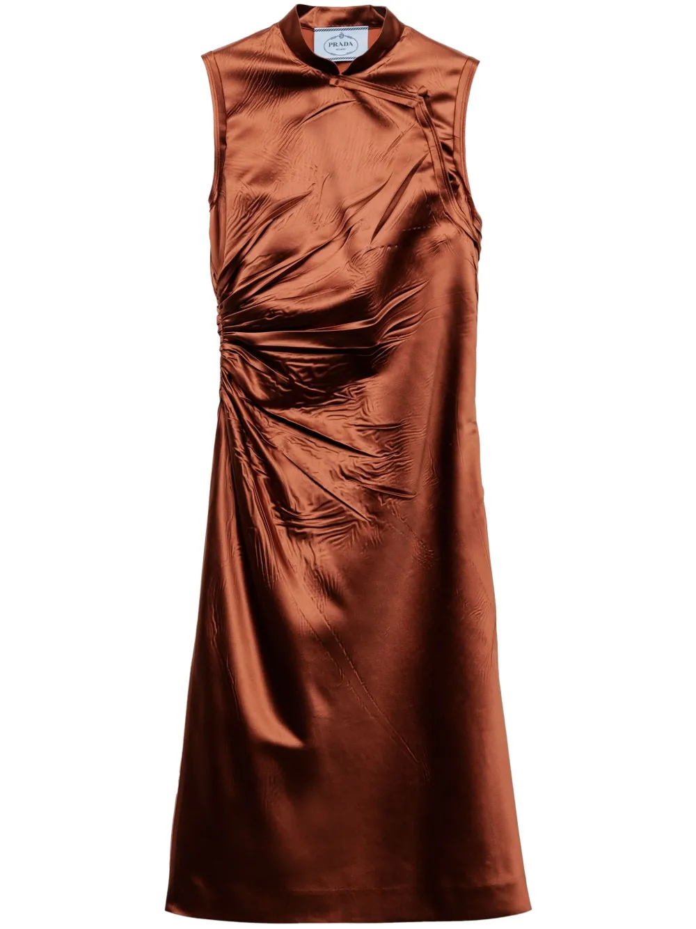 Prada robe Old en satin duchesse | orange | Image 1
