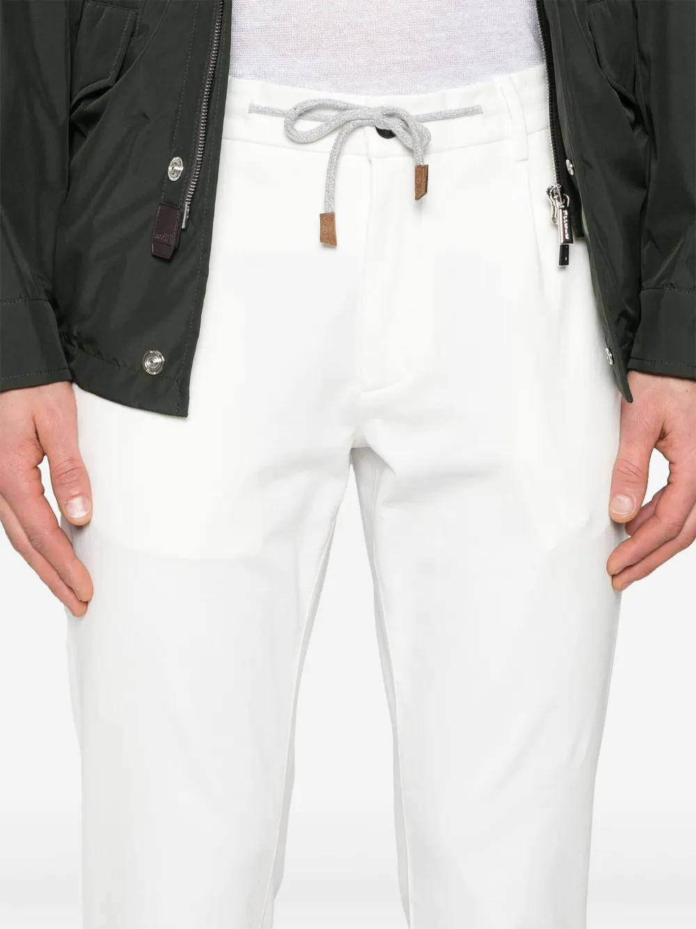 Eleventy Broek met toelopende pijpen Wit