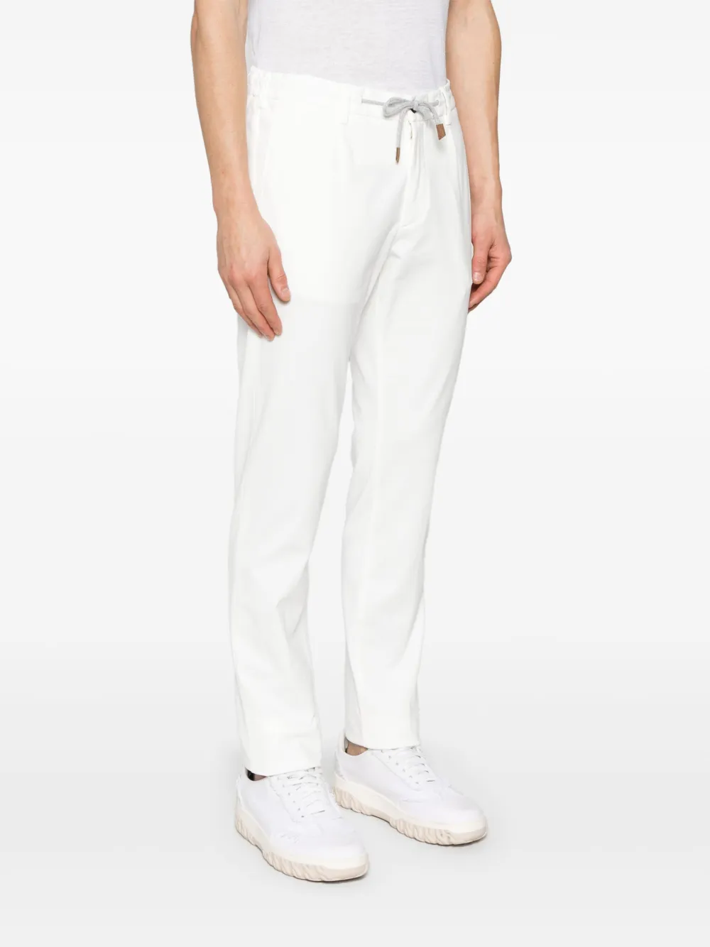 Eleventy Broek met toelopende pijpen Wit