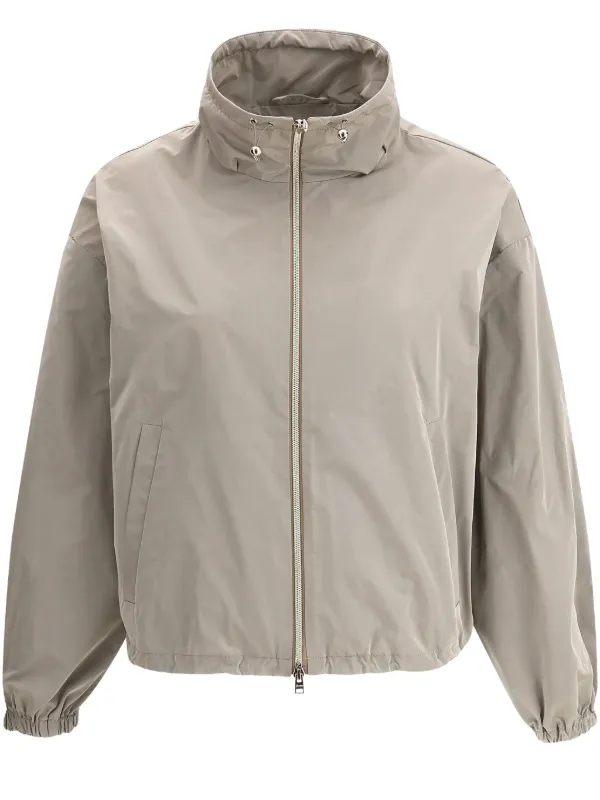 Herno Drawstring-collar Jacket in Neutrals