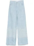 ERMANNO FIRENZE striped trousers - Blue