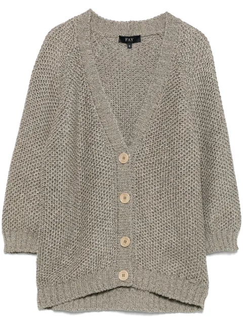Fay lurex-detail cardigan