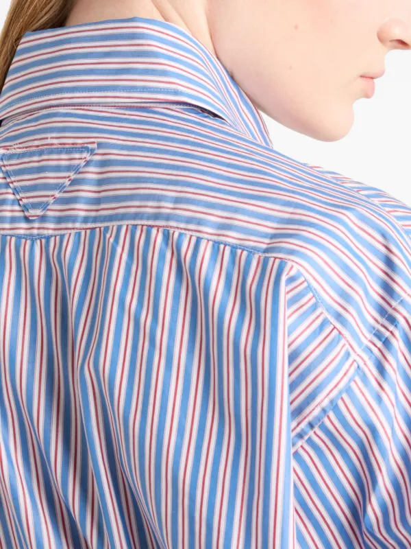 Prada ストライプ シャツ | ブルー | FARFETCH JP