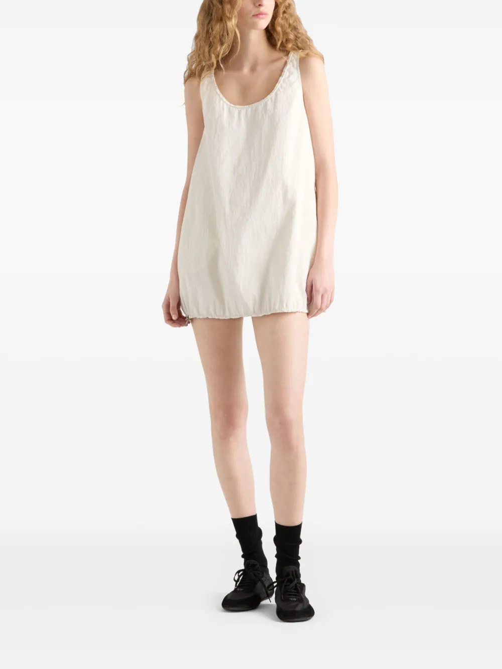 Prada pongé sleeveless mini dress - Beige