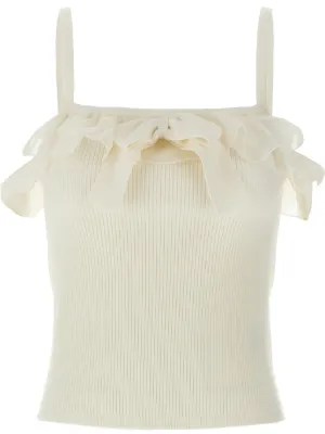 ALESSANDRA RICH 売れ筋商品|||アレッサンドラ・リッチ Tシャツ トップス レディース Tops Yellow Embellished tweed crop top in yellow - Alessandra Rich