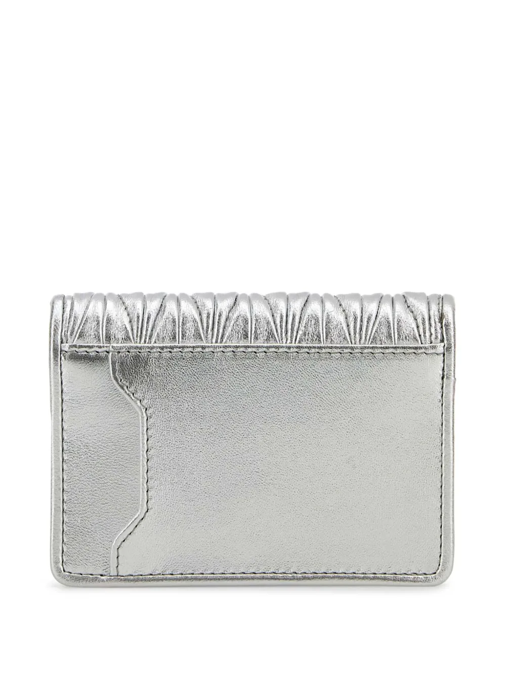 Miu Miu matelassé leather card holder - Zilver