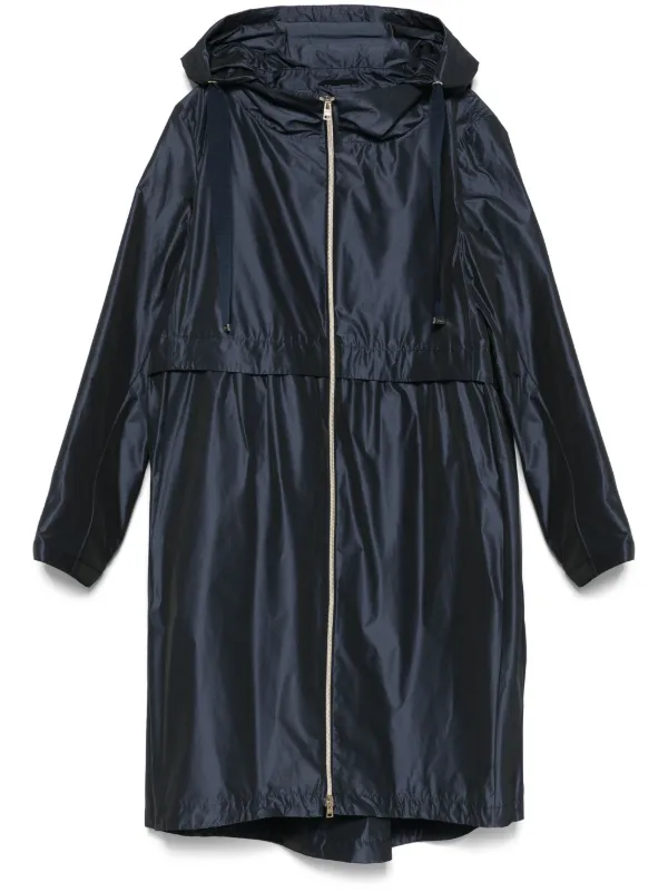 Herno フーデッド レインコート | ブルー | FARFETCH JP