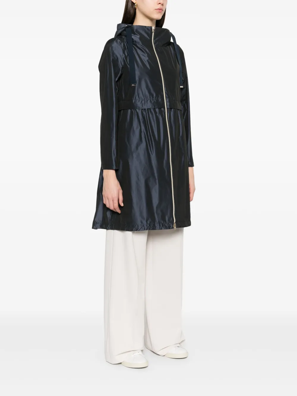 Herno Regenjas met capuchon Blauw