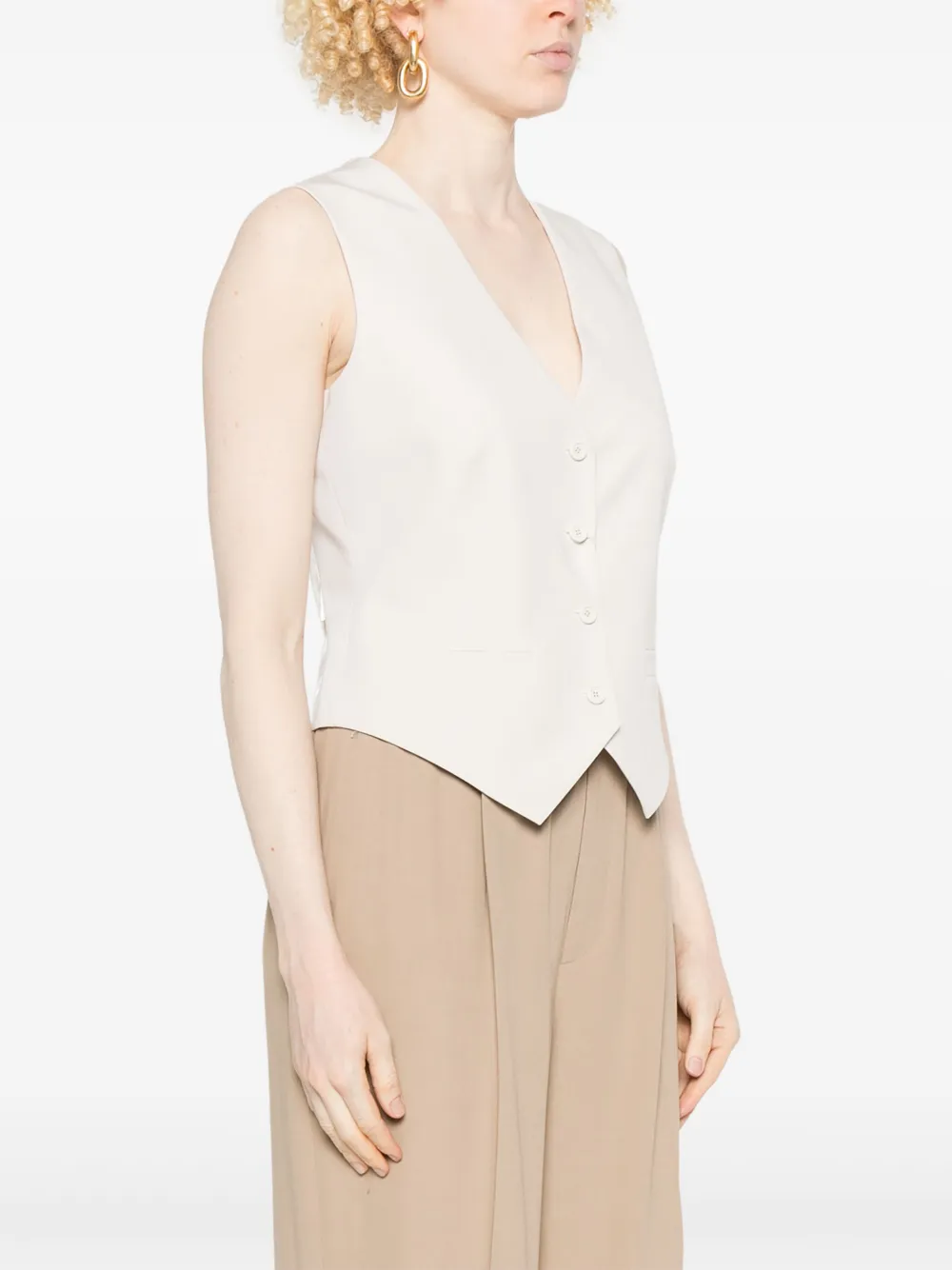 Shop Herno Logo-jacquard Waistcoat In Neutrals
