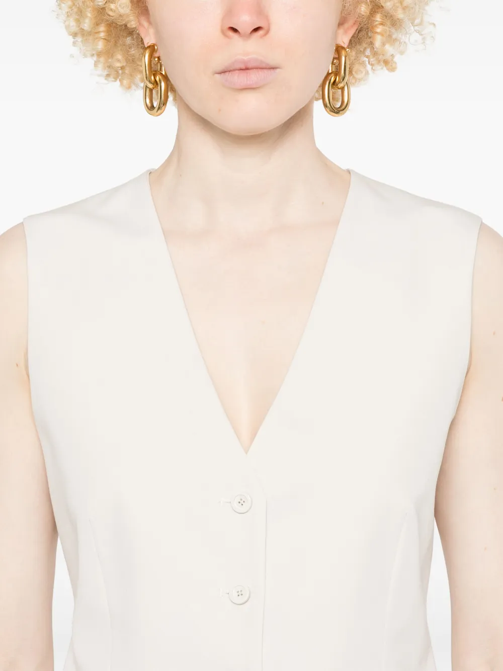 Shop Herno Logo-jacquard Waistcoat In Neutrals