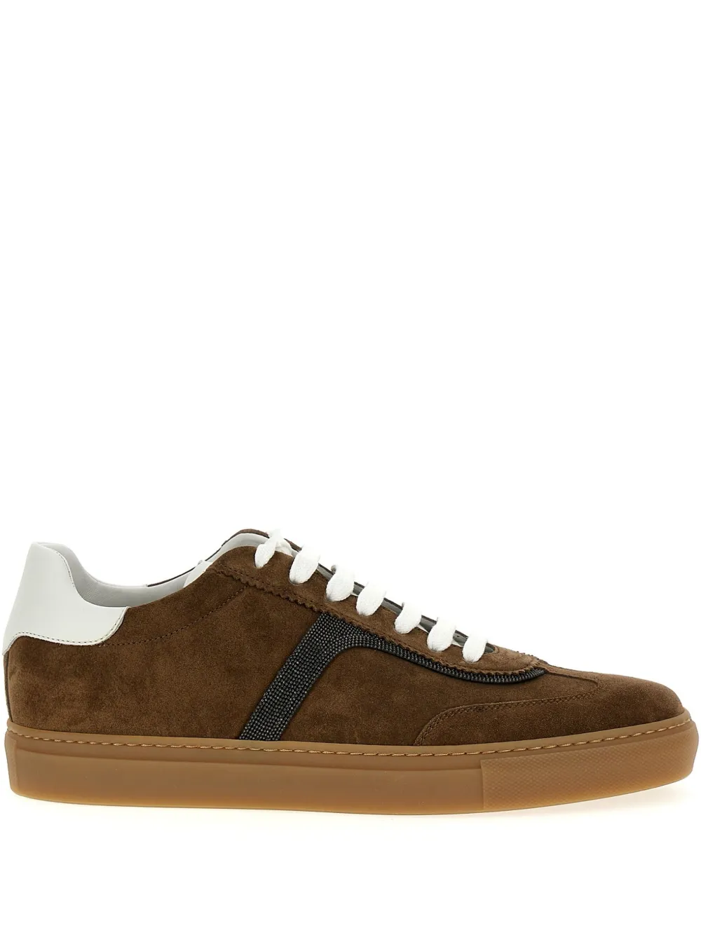 Brunello Cucinelli Monili-embellished sneakers Brown