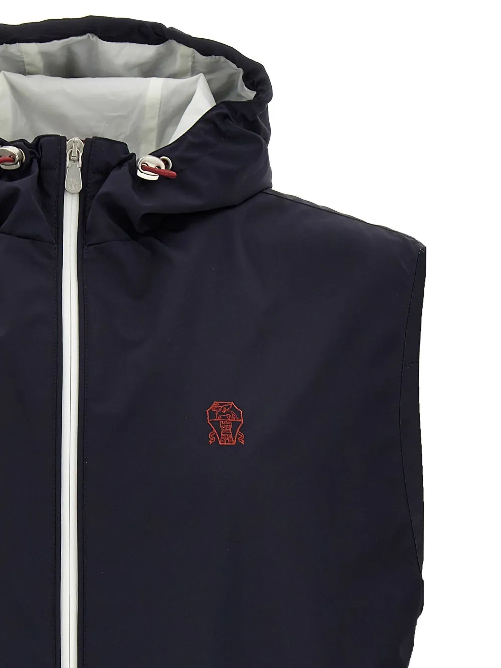 Brunello Cucinelli Gilet met borduurwerk Blauw