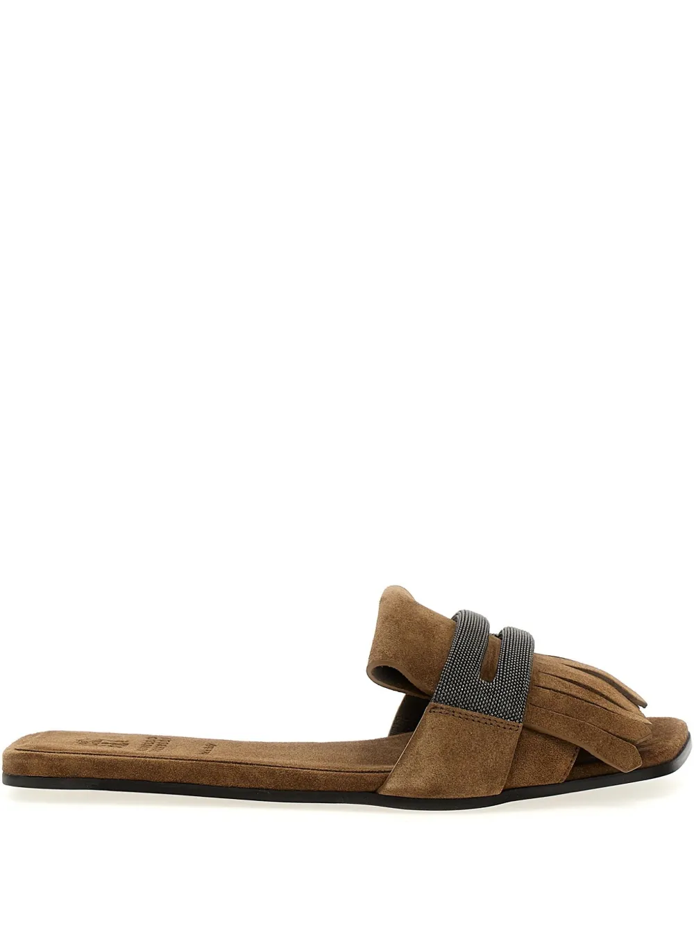 Brunello Cucinelli Monile slides Brown