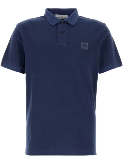 Stone Island logo-patch polo shirt 
