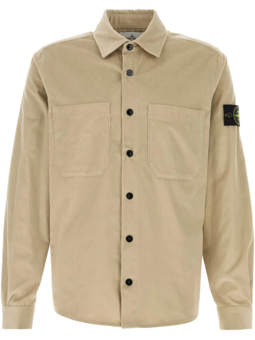 Stone Island Overhemd met Compass-patroon Beige