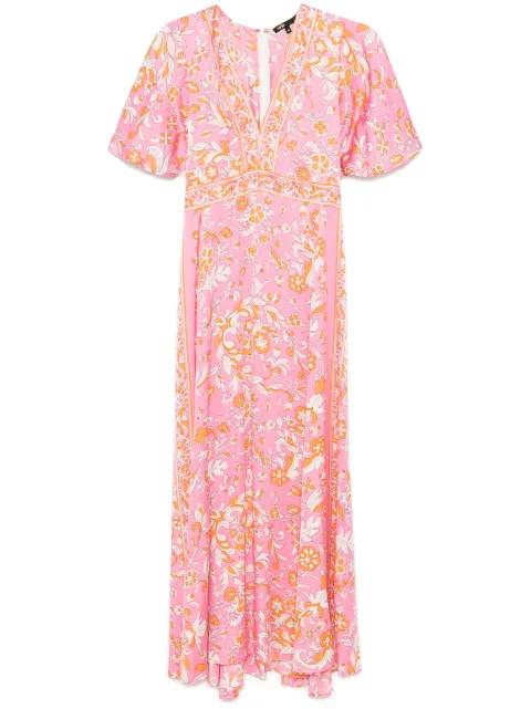 Maje vestido largo con estampado floral