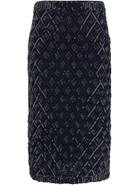P.A.R.O.S.H. falda midi bordada con lentejuelas