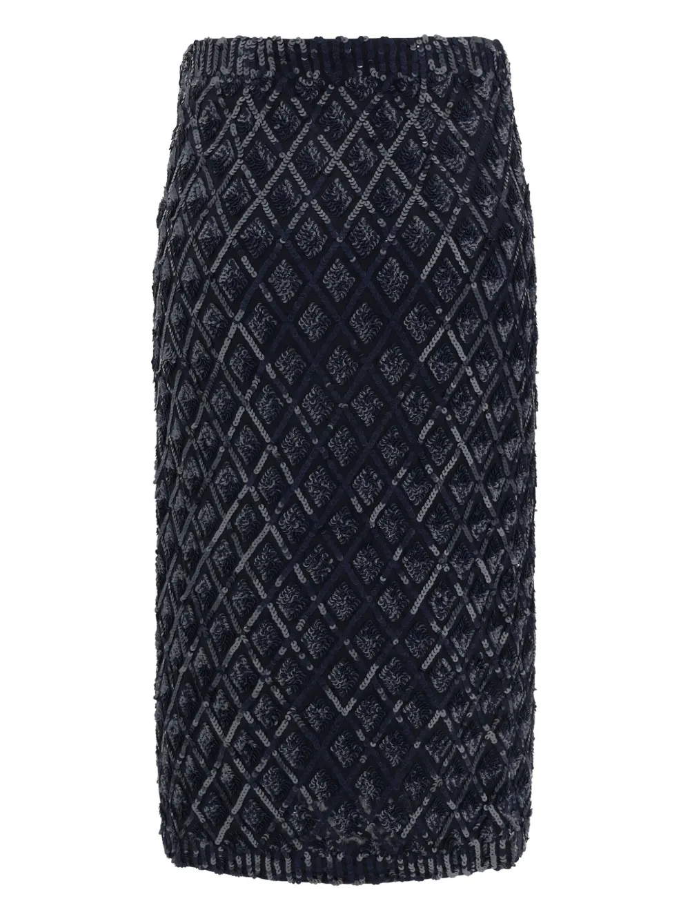 P.A.R.O.S.H. Midi-rok met pailletten - Blauw