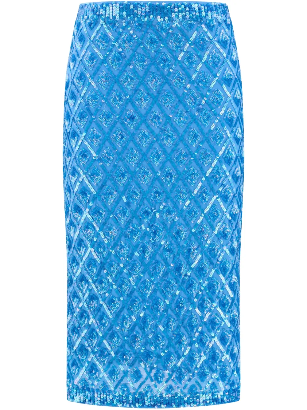 P.A.R.O.S.H. sequined midi skirt - Bleu