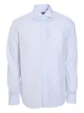 Corneliani striped button-up shirt - White