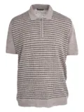Corneliani knitted half-zip polo shirt - Neutrals