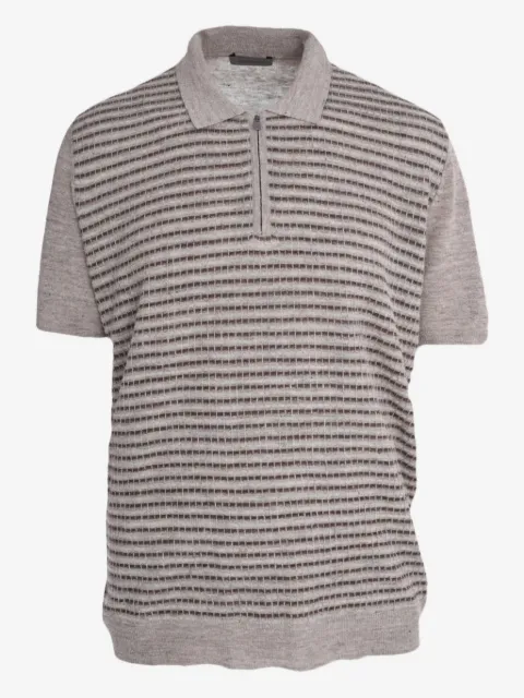 Corneliani knitted half-zip polo shirt