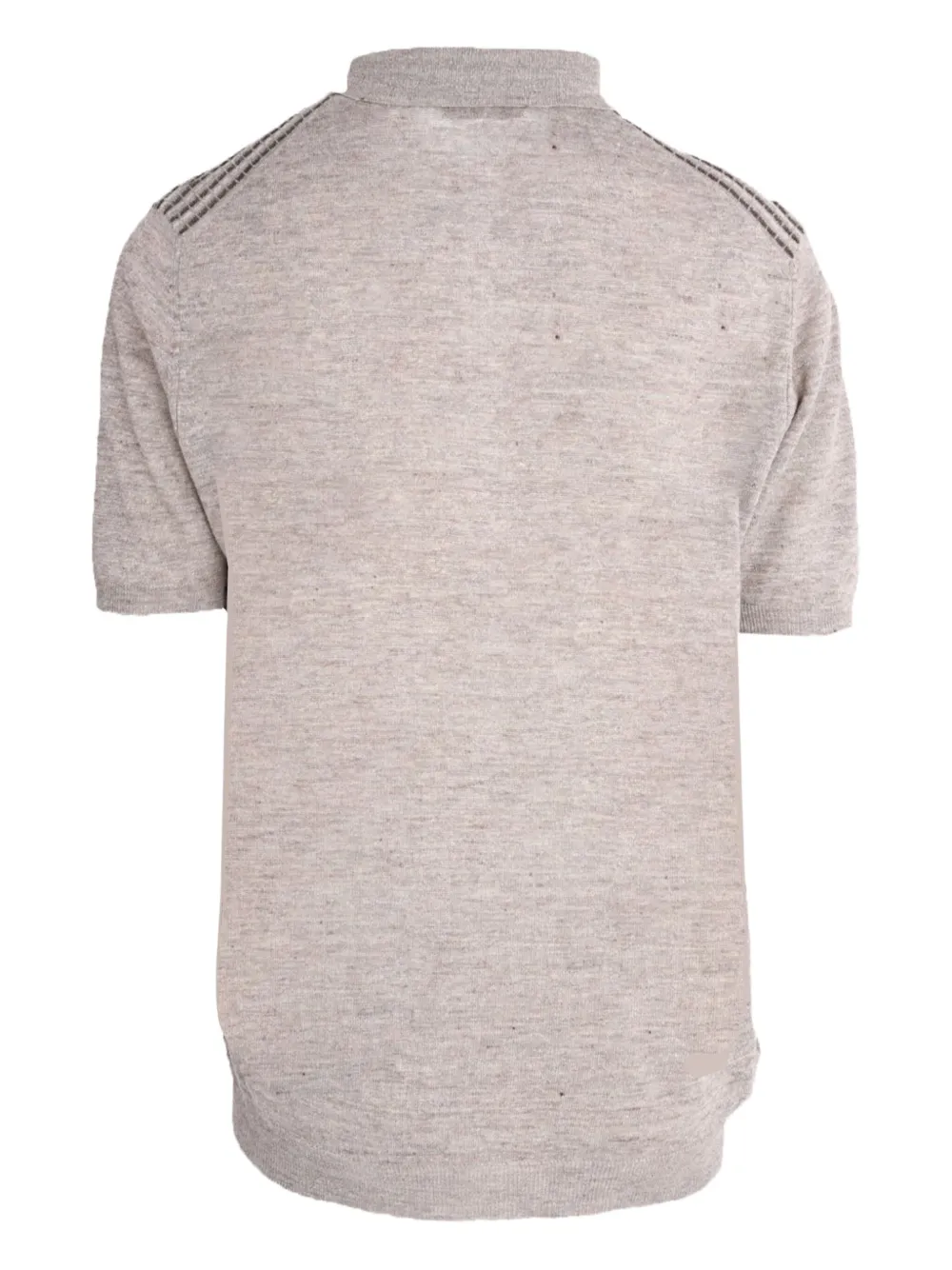 Corneliani knitted half-zip polo shirt Beige