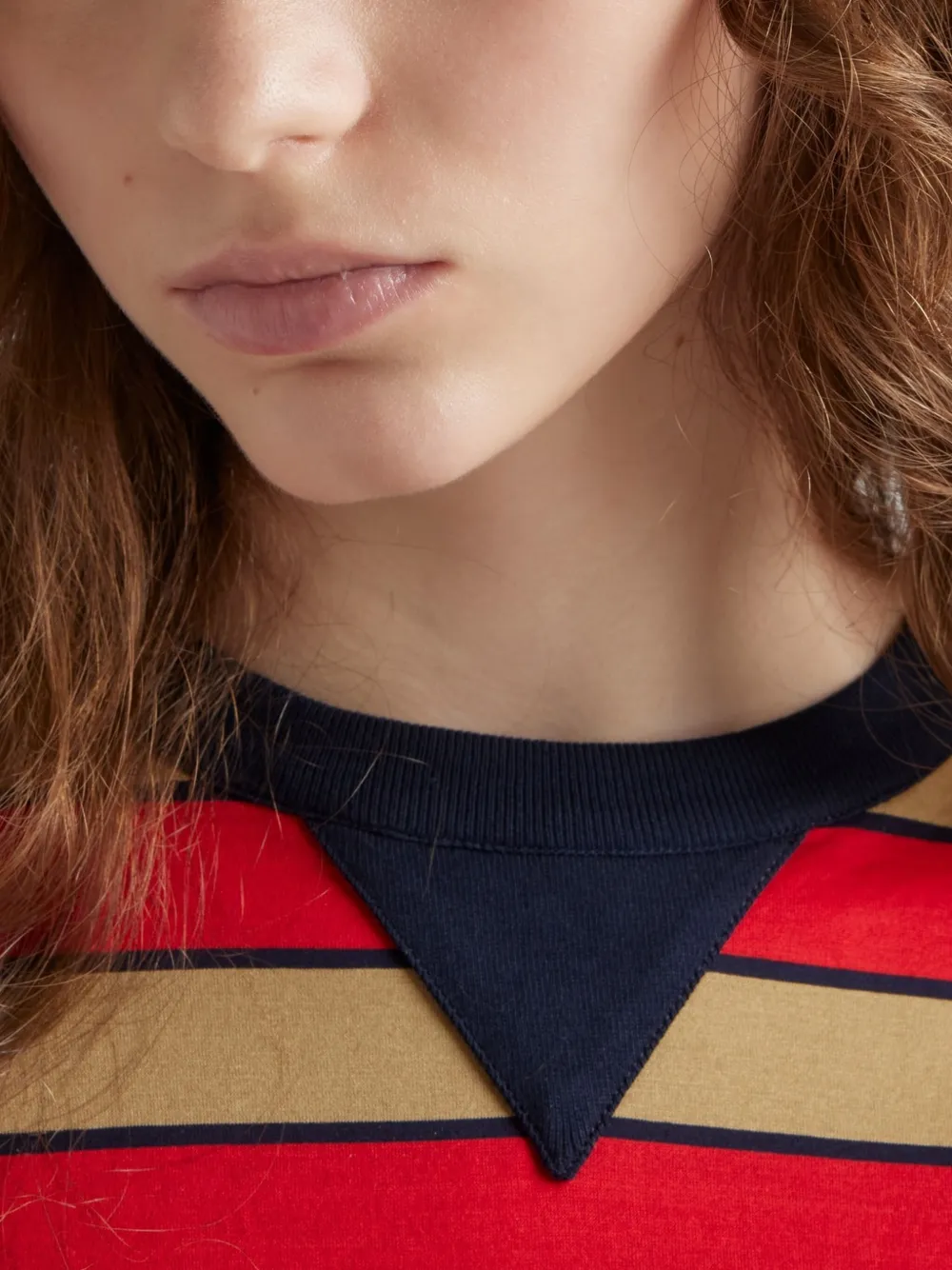 Prada Gestreept T-shirt Bruin
