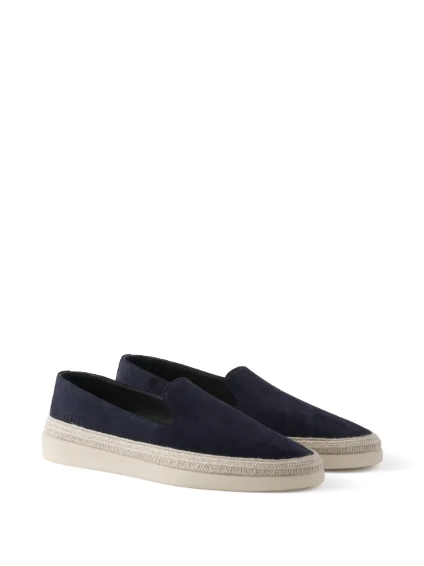Prada Suede Loafers | Blue | FARFETCH